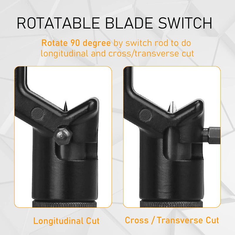 Armored Cable Stripper 8-28mm Wire Coax Mid Span Radial Cutter Slitting Ring Fiber Optic Cable Stripper Tools Large (8-28 mm)