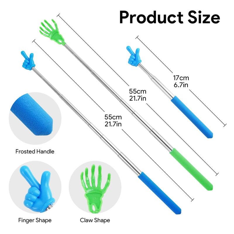 6 Pack Pointer Stick for Classroom,Pointer Stick,Telescoping Hand Pointer,Talking Stick, Retractable Stick & Back Scratcher,Classroom Pointer Fingers for Elementary School Kindergarten Teacher