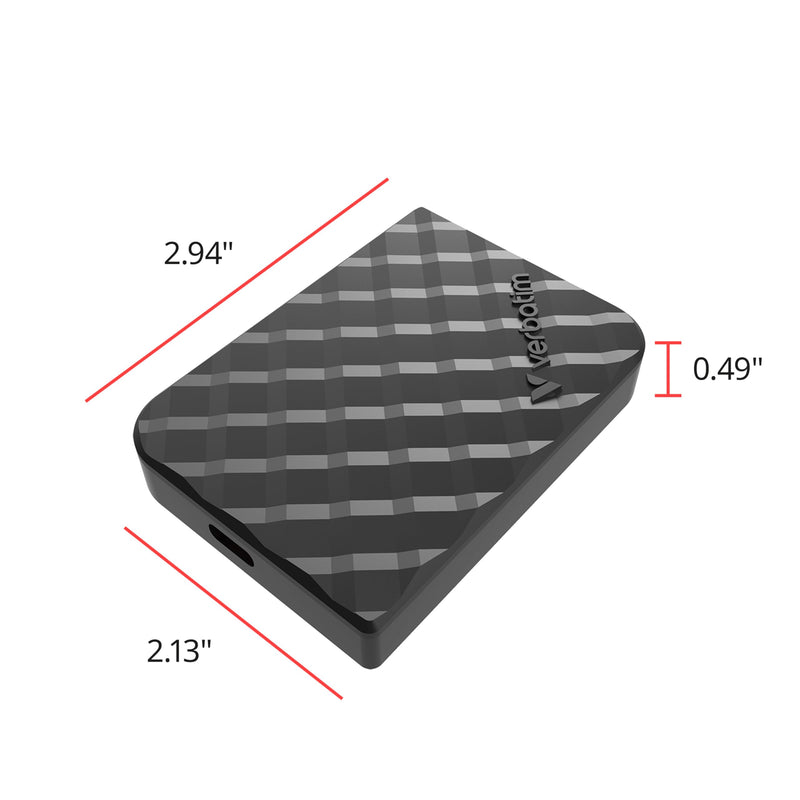Verbatim 512GB Store 'n’ Go Mini External Solid State Drive USB 3.2 Gen 1 USB-C Connection - Diamond Black 512 GB