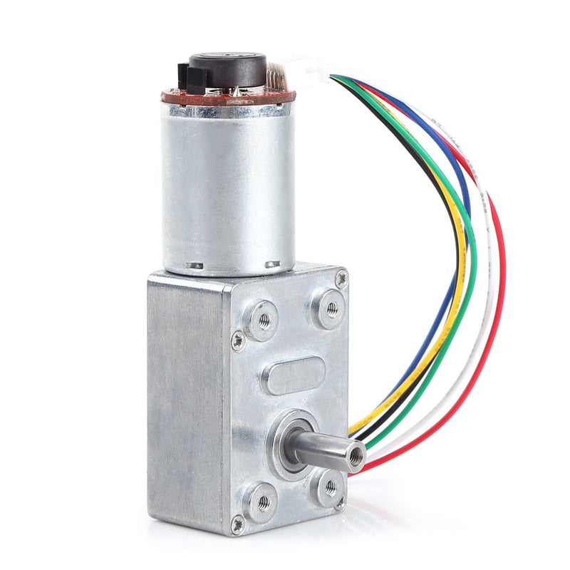 DC 12v High Torque Turbine Snail Turbo Worm DC Gear Motor 12v Speed Reduction Motor With Encoder Strong Self-Locking (30rpm) 30RPM
