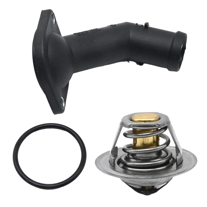 MDEOOSKY Thermostat＆Housing Cover＆O-Ring Replacement for Bettle Golf Jetta, 050121113C 06A121121C 038121119B