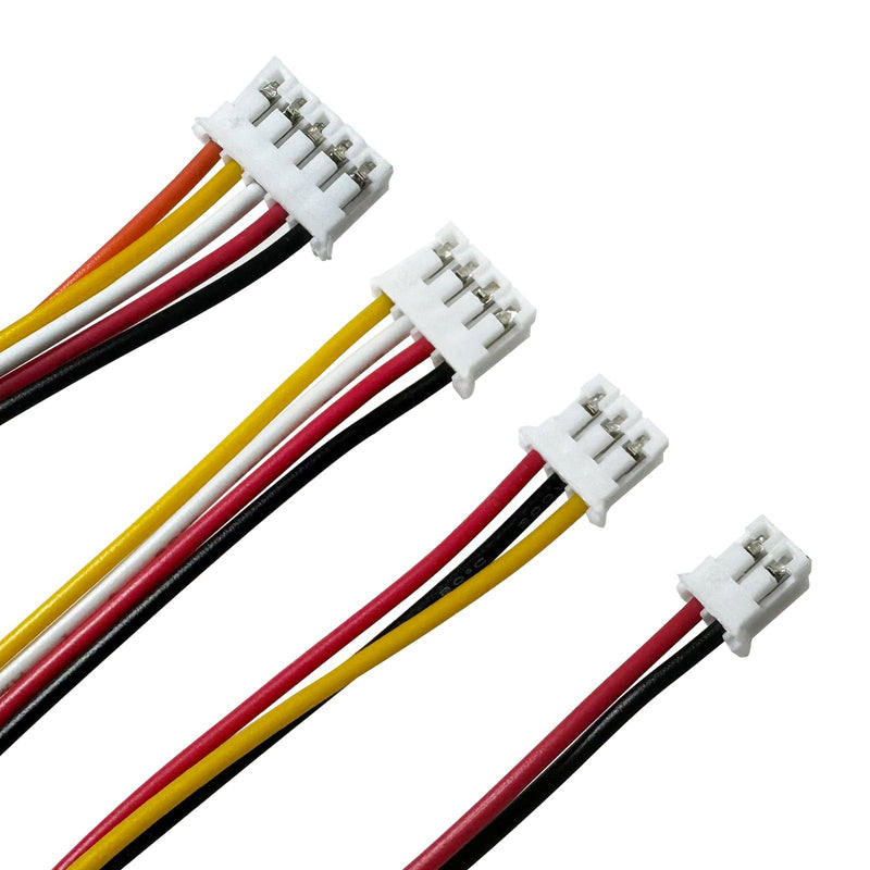 20pcs PH2.0mm 2PIN 3PIN 4PIN 5PIN Double End Female and Male Connector Extension Cord Terminal Connector Electronic Wire Cable 200mm Compatible with JST XH
