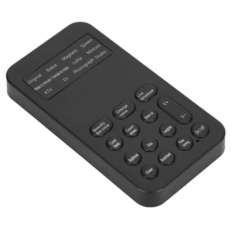 Handheld Voice Changer Device with 8 Sound Effects Real Time Voice Modulation for Mobile Phone Gaming Streaming Podcasts Plug Play Design Portable Sound Card
