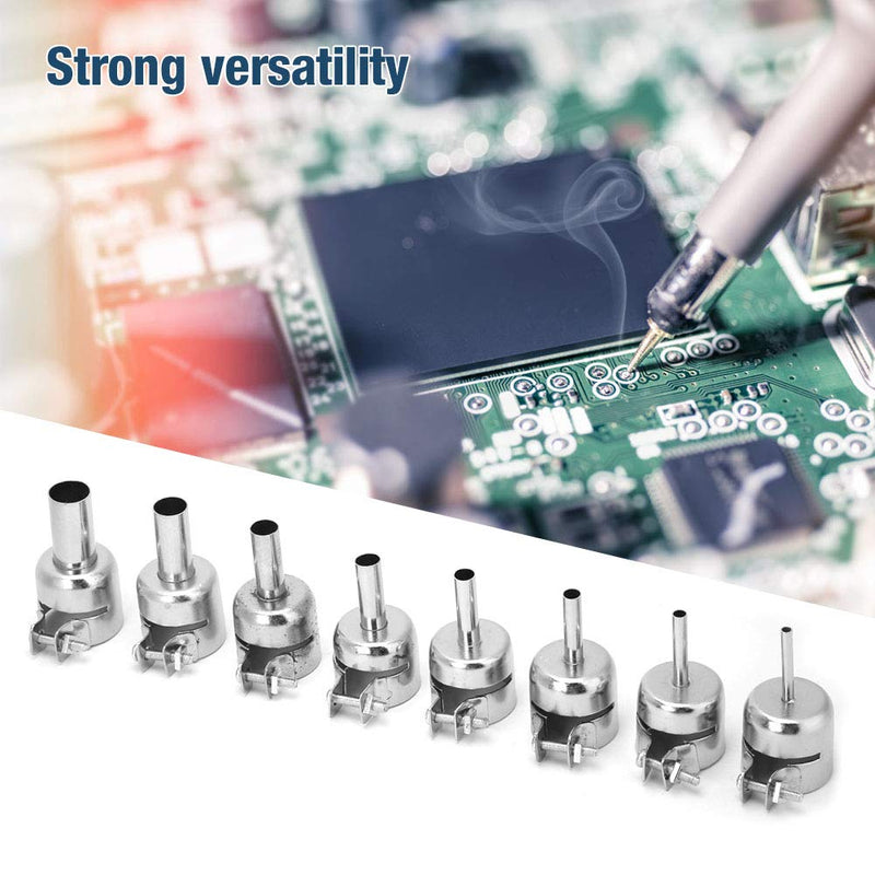 8pcs Hot Air Gun Nozzle, 3~12mm Stainless Steel Hot Air Gun Nozzle, Durable Heat Resistant Nozzle for 850 Heat Guns