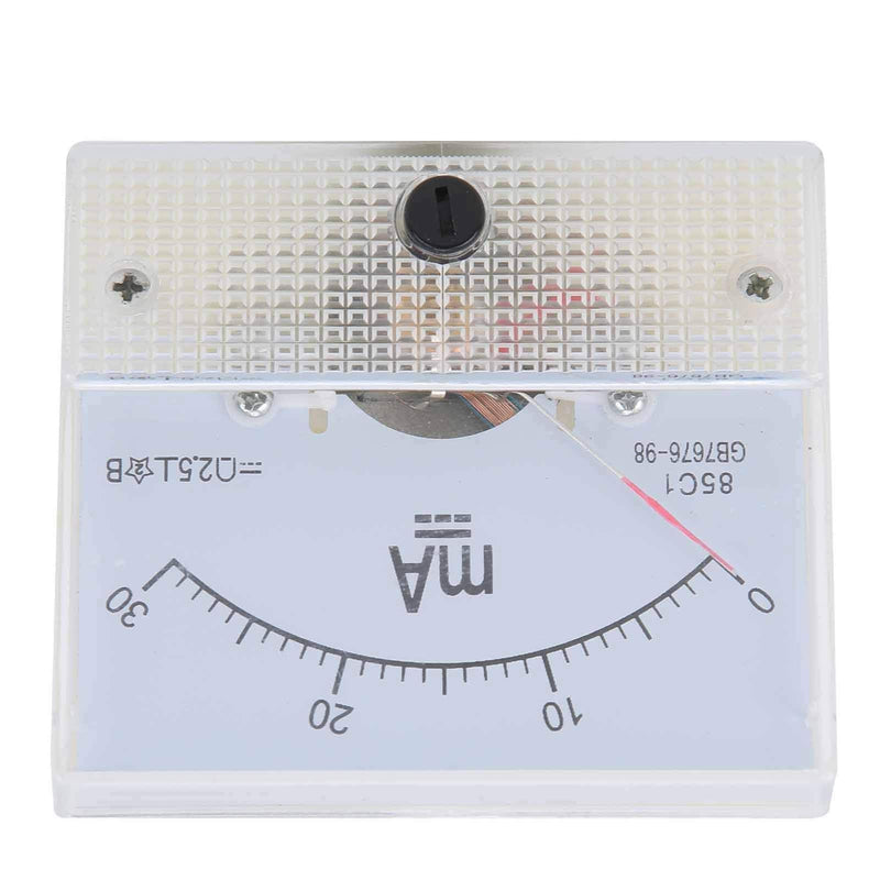 Pack of 2 Ammeter Analogue Voltmeters, 85C1 DC 0-30MA Ammeter Pointer Electric Tester for Voltage Stabilisers | Pointer Voltmeter, ABS, Distributors