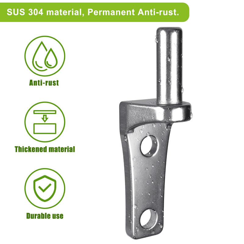 Insaga 2Pack Wall Mount Gate Hinge Cast Farm Gate Hinges Heavy Duty No Welding Design for Outdoor Chain Link Metal Fence Gates with 5/8'' Pin (Screws Not Included) Wall hinge-B