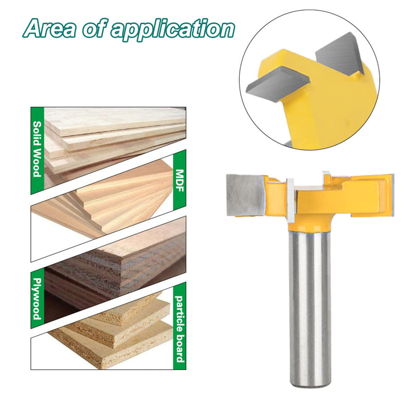 pieces 4 blade T groove milling cutter for router, face milling cutter for router shaft, shaft floor cleaning cleaning milling cutter set, CNC router wood milling cutter, surface end milling cutter for wood, woodworking