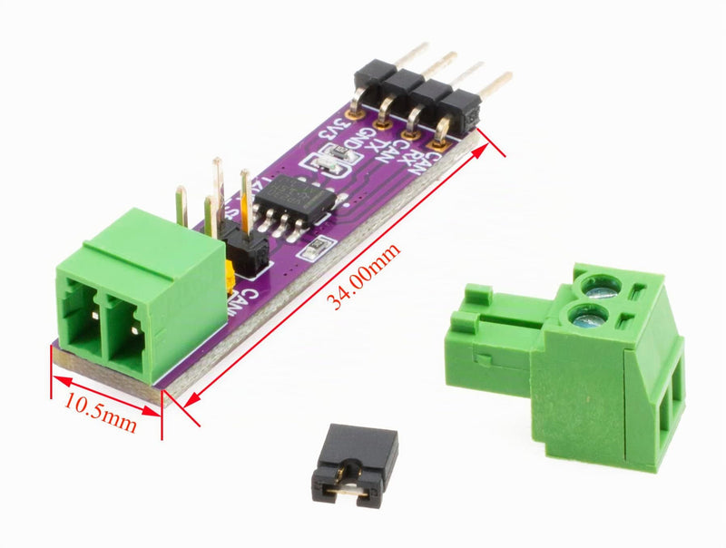 SN65HVD230 CAN Board Communication Module, Single Channel CAN Bus Transceiver, with Power Indicator