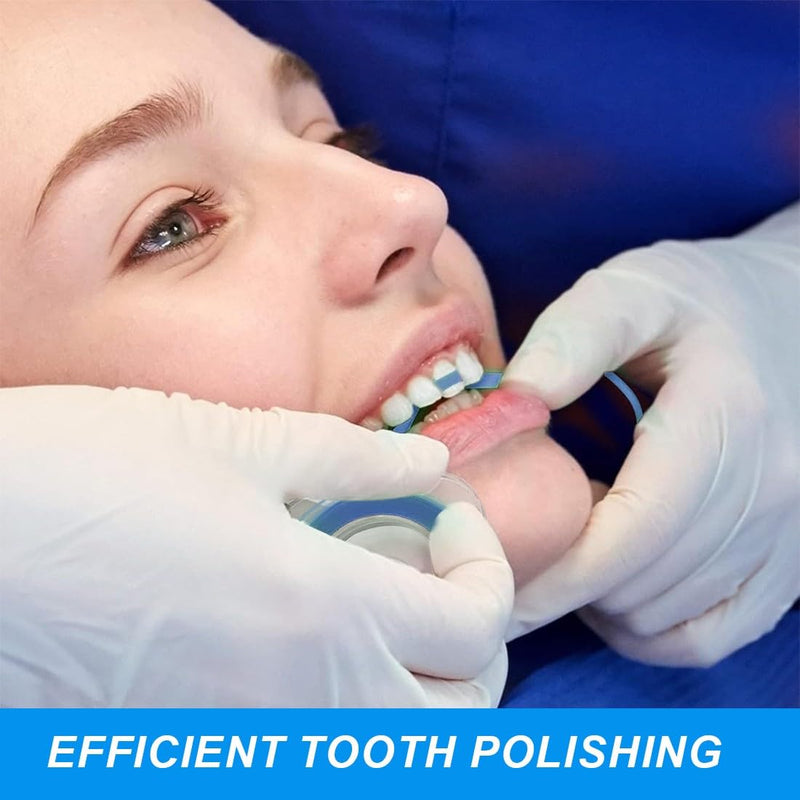 Tooth Sandpaper, 2 Rolls of Tooth Sandpaper, Sandpaper and Polishing Strips for Interdental Spaces, with 3 Teeth Erasers, Sandpaper for Teeth, for Smoothing (20 μm, 30 μm)