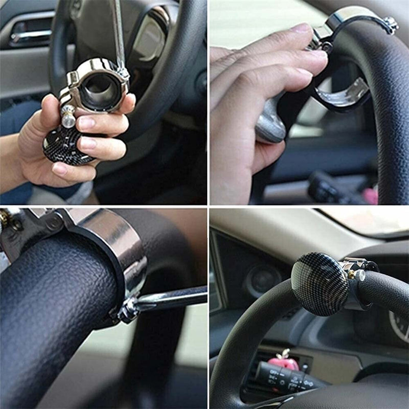 Steering Wheel Spinner Knob, Suicide Power Handle Rotatable Vehicle Steering Ball Power Handle for Boats Car Truck Golf Carts