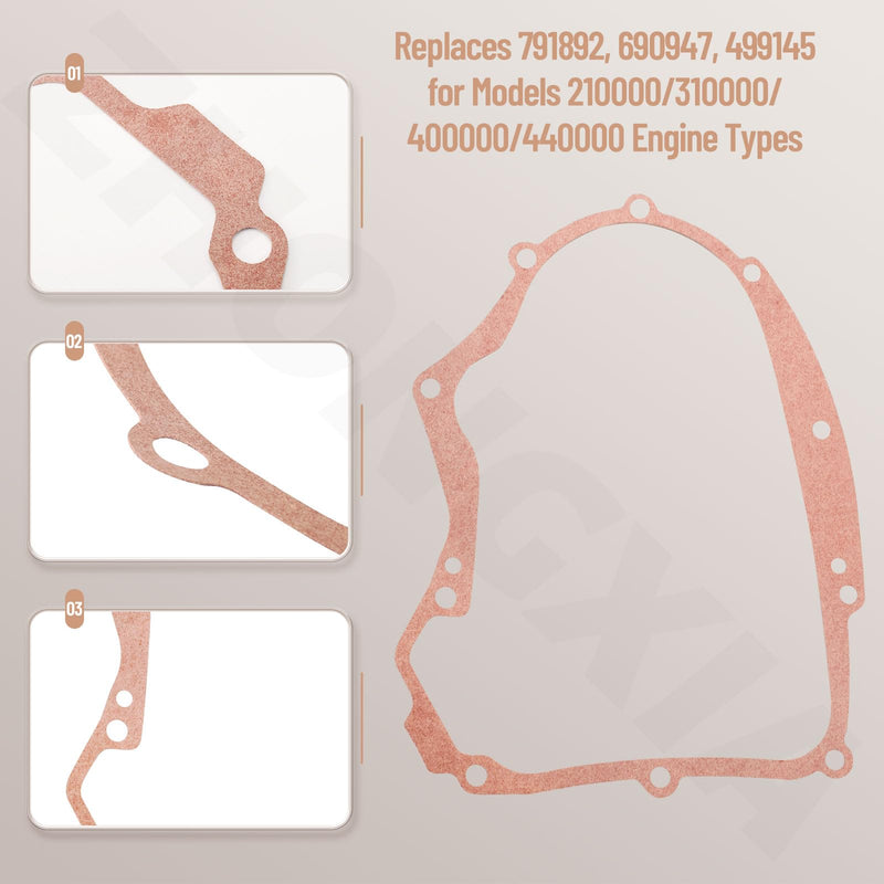 594195 Crankcase Gasket kit 795387 Oil Seal Accessories Compatible with BS Small Gasoline Engines 690945 697227 591911 273488 591911 791892 690947 499145