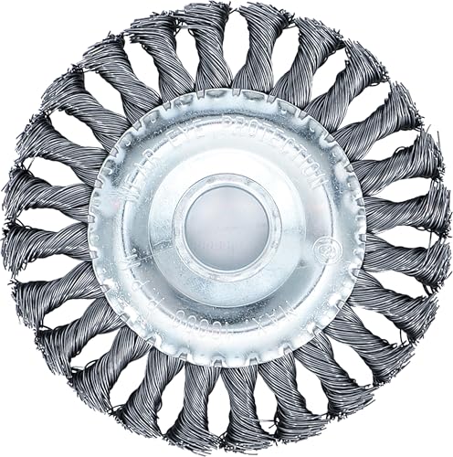 BGS 3986 Disc Brush / Braid Round Brush Diameter 125 mm | Steel wire bristles Ø 125 mm