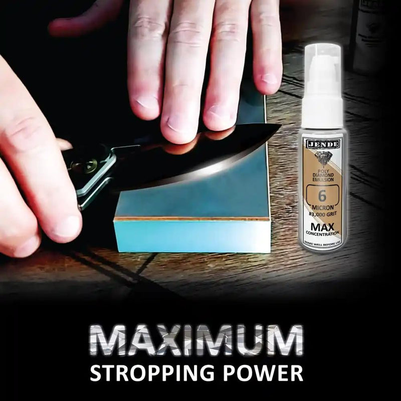 Jende 6 Micron Max Poly Diamond Stropping Emulsion 20ml-Higher Diamond carat level Knife Stropping Emulsion