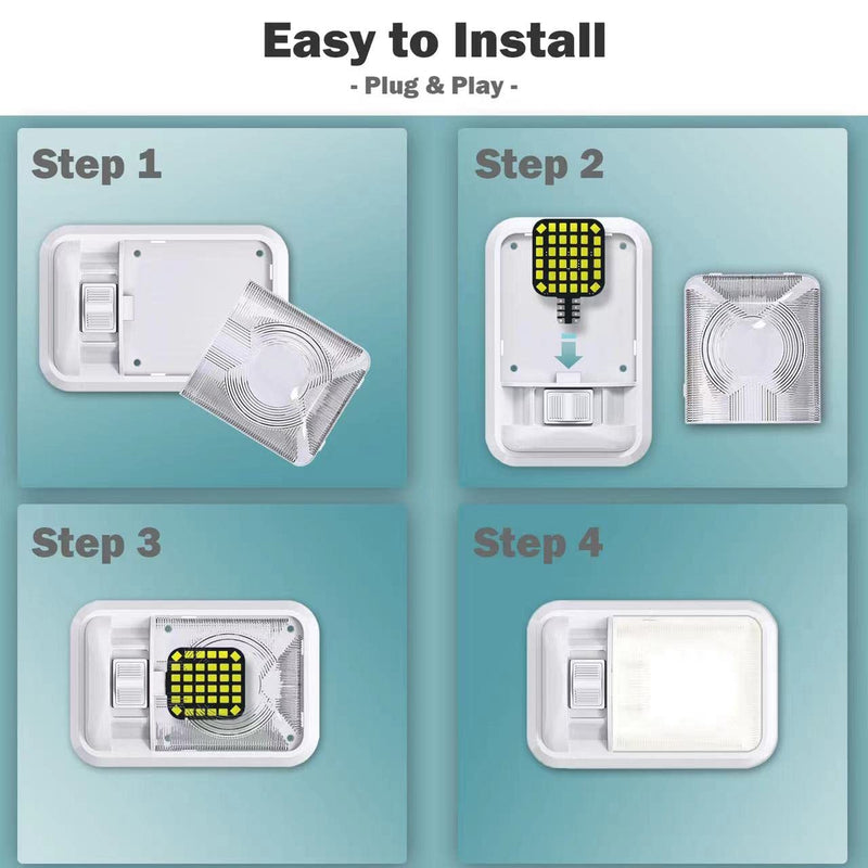 20PCS T10 921 922 912 194 RV Interior LED Light Bulbs, Super Bright LED Bulbs Replacement Lighting 36-SMD 2835 6500K White for 12V RV Camper Trailer Motorhome Boat Dome Car Marine Ceiling Indoor Light Bright Cool White 6000K-6500K