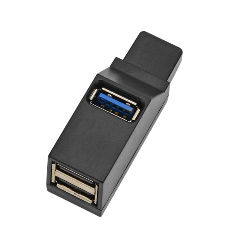 Mini USB Hub, 3 Port 3.0 USB Hub High Speed Splitter Plug and Play, USB Splitter Adapter Portable for PC, Laptop - Black
