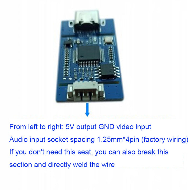 CVBS to USB Capture Analog AV-to-USB Camera Module CVBS to USB Module UVC Free Drive Compatible with Windows/Linux/Android/MAC