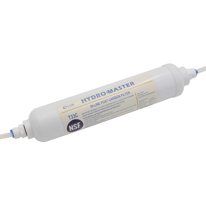 HYDRO MASTER IN-LINE POST CARBON FILTER With 1/4-Inch NPT Connection, 10 Inch x 2 Inch. (Pack of 2) 5 Piece Set (Pack of 2)