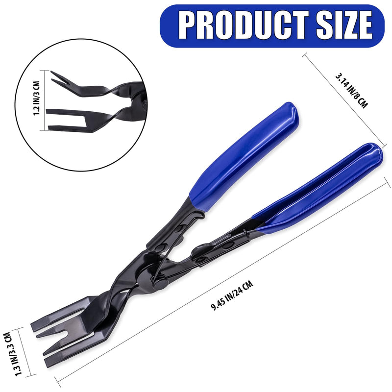 1PCS Car Clip Pliers Tool, Panel Clip Pliers Set Fastener Remover, Auto Retainer Clip Trim Rivet Removal Tool, Auto Door Car Upholstery Trim Clip Removal Tool (Blue) Blue / Clip Plier