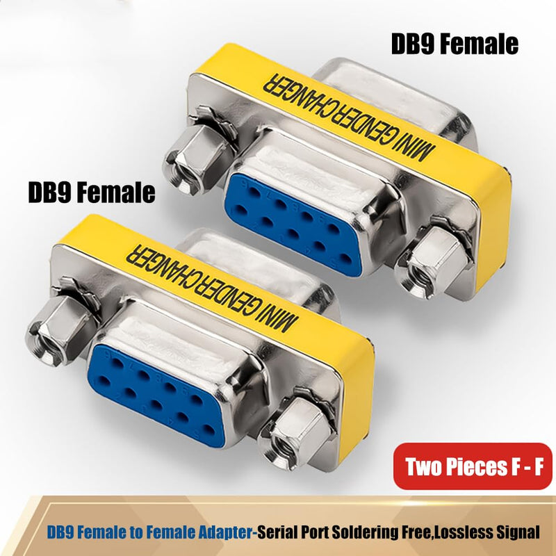6-Pack RS232 9 Pin Serial Adapter DB9 Female to Female Coupler DB9 Female to Male Connector DB9 Male to Male Mini Gender Changer 6-PACK(2M/M+2F/F+2M/F)