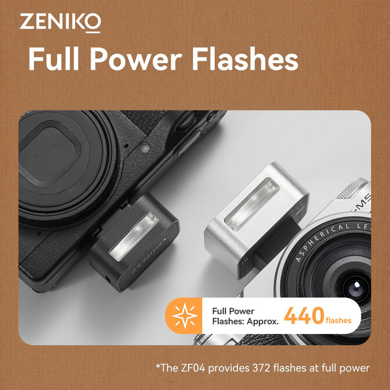 ZF08 Flash for Camera w/Flash Height Booster, GN16, CCT 6500k ±200k, Universal Hot Shoe Mount, 3s Fast Recycling, Full Power Camera Flashes for Sony/Canon/Nikon/Panasonic/Olympus (Black) ZF08 Black