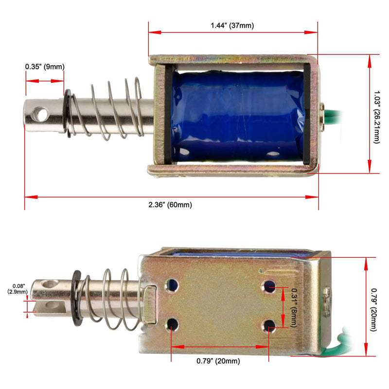 Hechen magnet electromagnet net, HS-0837, DC12V 19N, 10mm stroke, push pull type open frame