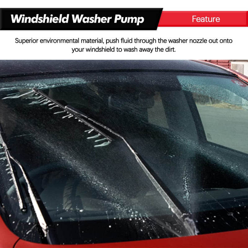 Windshield Washer Pump w/Grommet Replacement for Toyota, Lexus, Subaru, Mazda, Nissan, Acura, Honda Replaces OEM 85330-60190, 85330-AE010, 85330-60180, 85330-21010