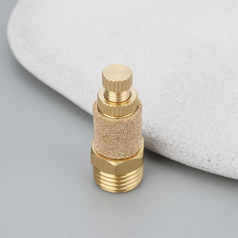 Pack of 2 Air Silencers for Pneumatic Valves 1/4 Inch NPT Brass Compatible with Pneumatic Applications