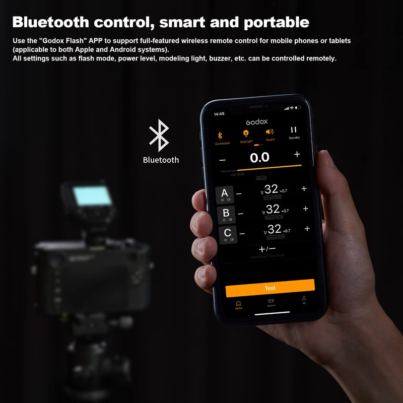 Godox XproII-F TTL Wireless Flash Trigger Transmitter Compatible for Fujifilm Cameras,2.4G X System 1/8000s HSS Trigger for Fuji, (XproII-F)