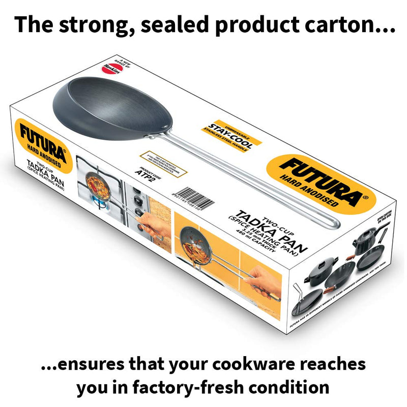 FUTURA Anodised Heating Pan, 4.72 IN, Black 2 CUP