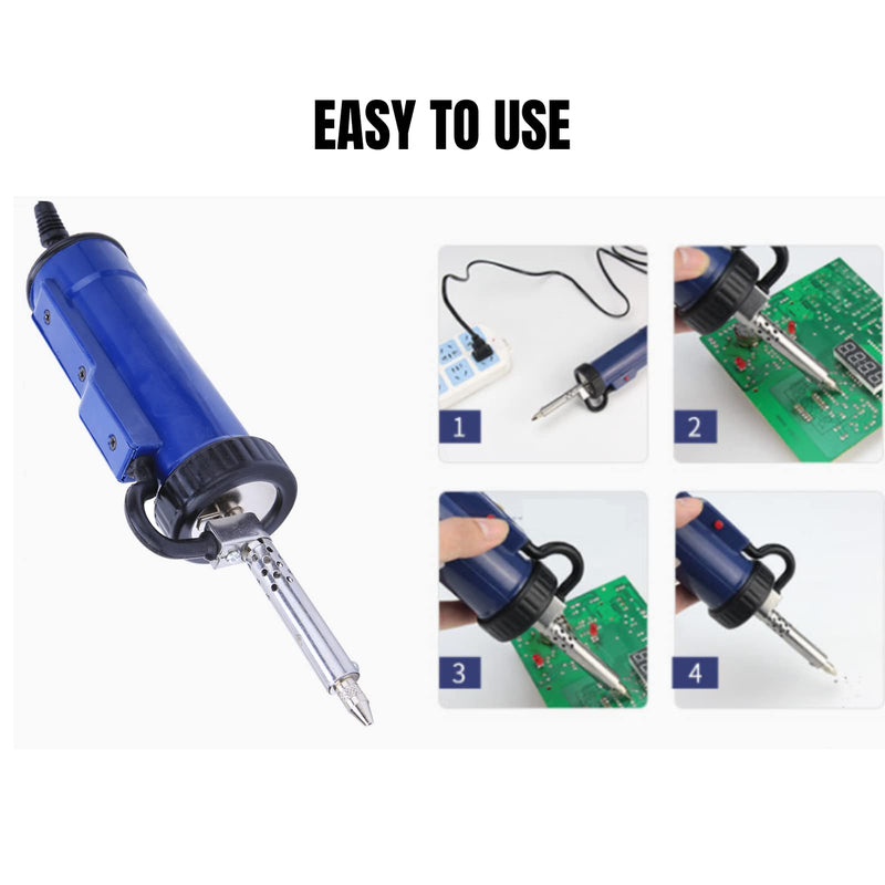 Solder sucker ADT-3 30W fully automatic electric desoldering pump vacuum desoldering tool with strong suction removal tool for integrated thick film circuit, EU plug 250V