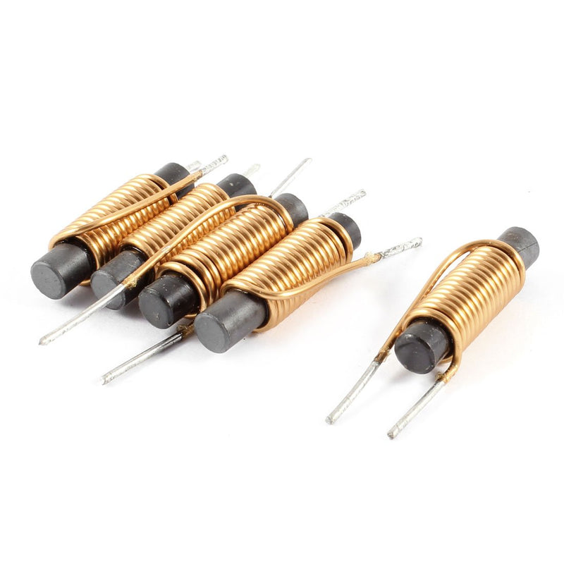 sourcing map 5 PCS 6mm x 30mm 15.5 Circle 1mm Wire Ferrite Core Radial Lead Free Millenium de