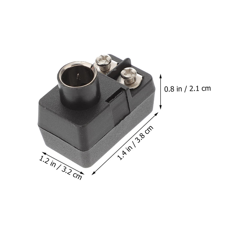 Housoutil 2PCS F-Type Balun 75-300 Ohm, Antenna Matching Transformer, Quick Push-On Plug UHF VHF FM Converter Adapter 3.80X3.20X2.10CM Black