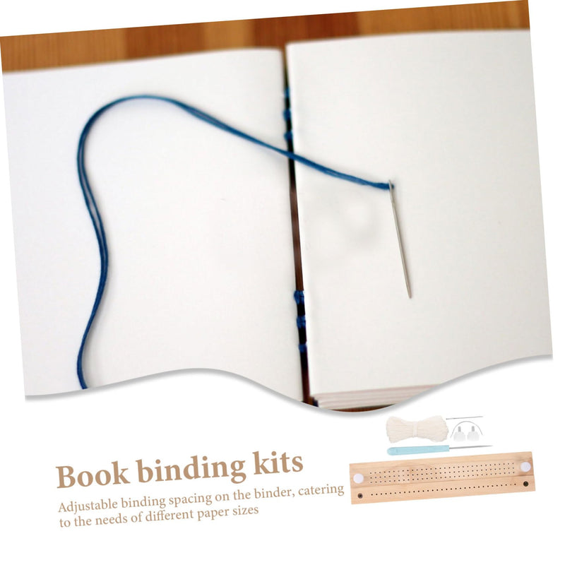 DIY Book Binding Kit - Metal & Wood Signature Punching Tool for Journals, Notebooks, Paper Binding - Adjustable Stitching Cradle for Precise Hole Punching, Ideal for Handmade Projects