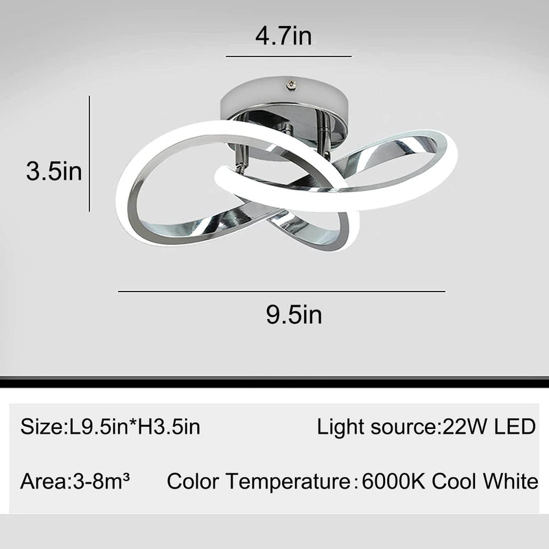 Motion Sensor LED Ceiling Light Indoor, 9.5 inch Closet Lights Motion Sensored with 22W 2000LM, Cool White 6000K modern LED Ceiling Light for Closet Stair Pantry Bathroom Hallway Shed Garage (Silver) Silver
