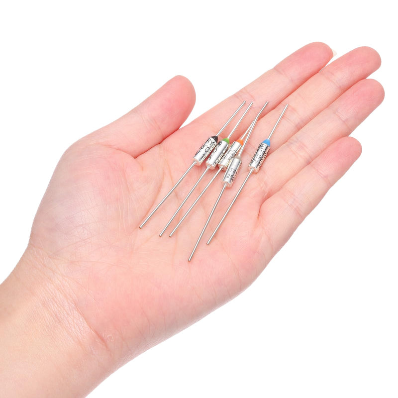 QUARKZMAN Pack of 6 Metal Temperature Fuse RY192 192°C 377.6°F 10A 250V Shut-Off Temperature Fuse for Motor Transformer Electrical Industrial Household Appliances