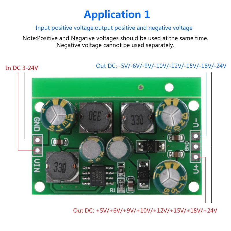 Positive Negative Voltage Regulator DC DC Positive Negative Voltage Regulator Boost Buck Converter Voltage Output [ ±6V] Power Converter (Output Voltage ±5 VDC) Output Voltage ±5 VDC