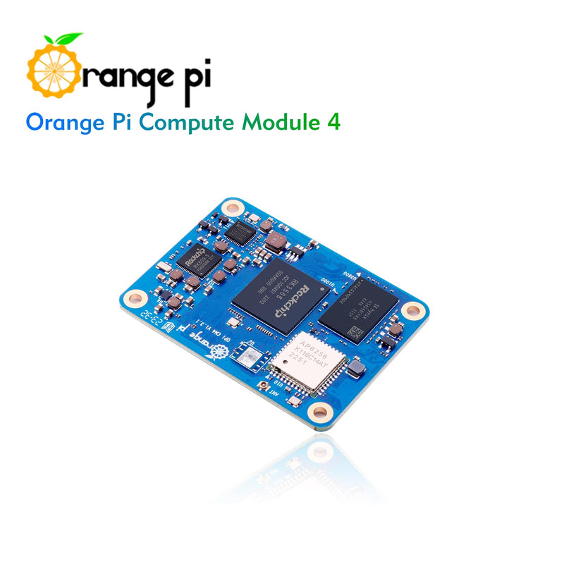 Orange Pi CM4 4GB with 32GB eMMC Flash RK3566 Quad Core 64 Bit Single Board Computer, Compute Module 4 4G32G 1.8 GHz Frequency Wi-Fi & Bluetooth 5.0 Integrated RKNN NPU AI Accelerator (CM4 4G32G)