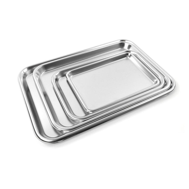Teqler 134800 Stainless Steel Tray, 22.5 cm x 16 cm x 1.4 cm Length 22.5 cm x 16 cm x 1.4 cm