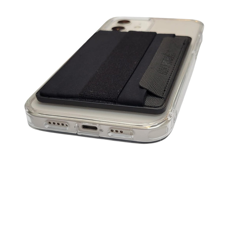 Magnetic Wallet with Phone Grip by AquaVault - Ultra Strong Magnet Compatible with iPhone 12-15, Magsafe, Magnetic Phone Cases, & Other Smartphones with Magnetic Plate - Fits Up to 6 Cards & Cash