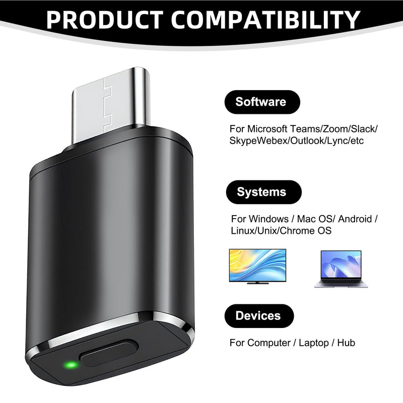 Mouse Jiggler USB C Non-Detectable Mouse Mover Automatic Mouse Mover with 3 Modes Switch Button Mover Automatic Mouse Jiggler Driver-free Plug & Play for Home Office Keeps Laptop Awake | Mausbeweger mit 3Modi Schaltertaste Beweger Automatisch Maus Jigg...