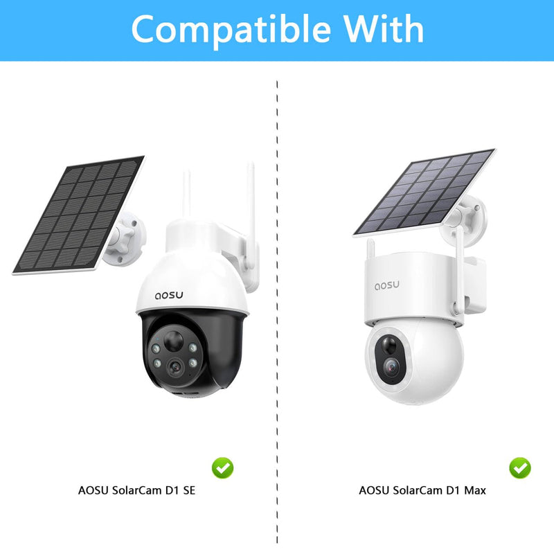 HOLACA Gutter Mount Kits Compatible with AOSU Solar Security Cameras Wireless Outdoor(SolarCam D1 SE) and Aosu Solar Panel(White)