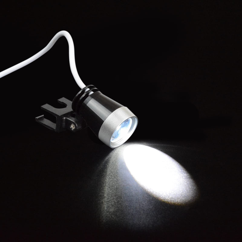 3.5x420mm Black Magnifying Glass with 3W LED Headlight for Lab Use