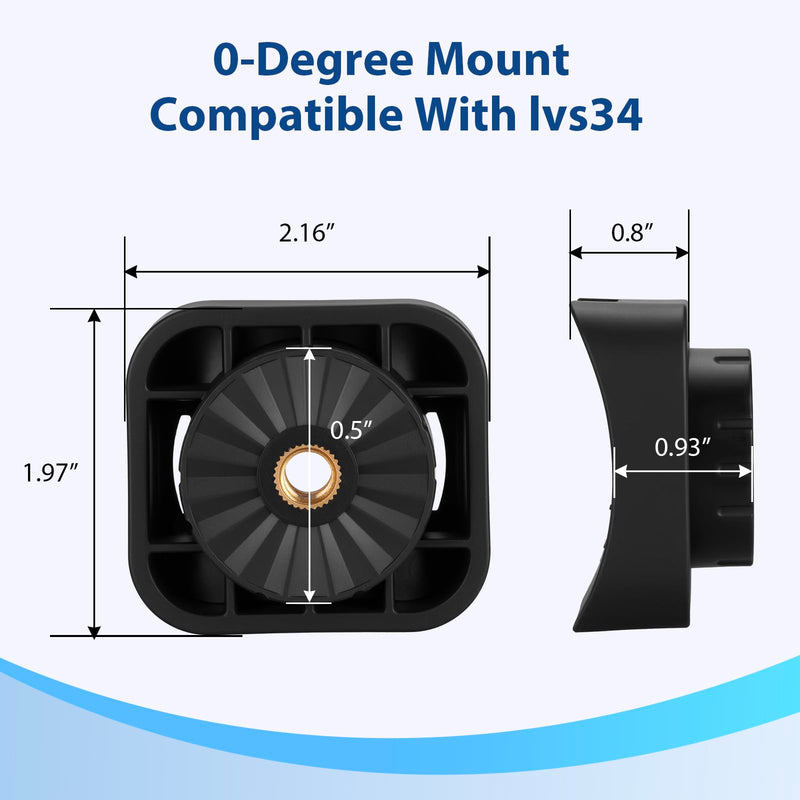 0 Degree Mount Trolling Motor Transducer Mount for Livescope Plus LVS34,for trolling motor diameters of 2"-4.5"