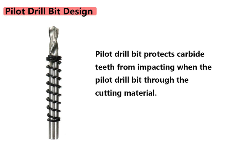 Carbide Hole Saw 4.5-inch/115mm Cutting Dia Hole Cutter for Cutting Stainless Steel & Iron 4.5"/115mm