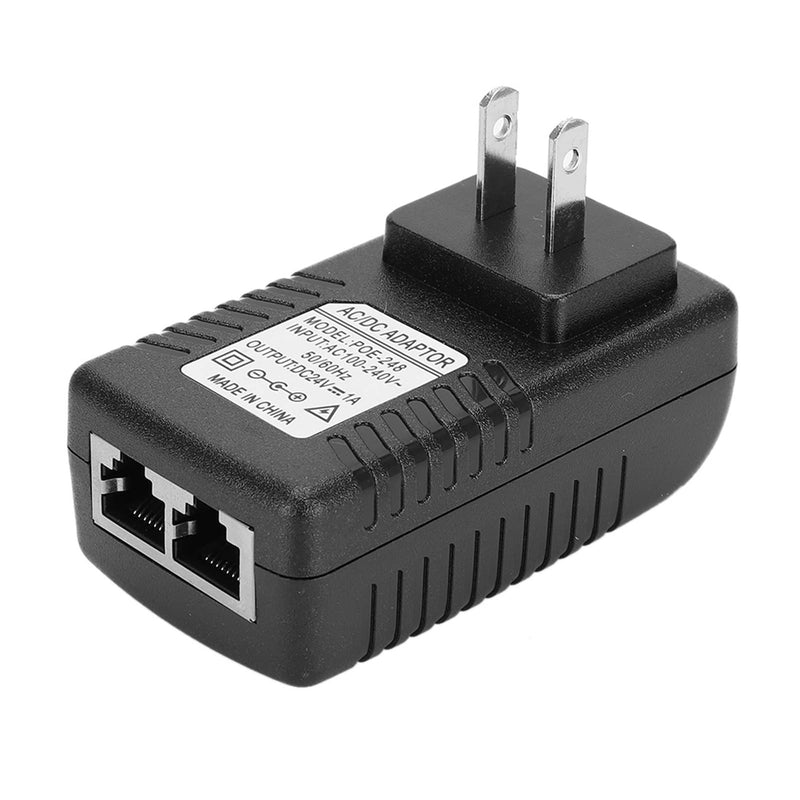 Yinhing Power Adapter Plug POE Injector EU/US Optional POE Plug POE Injector 100-240V DC 24V 1A Power Adapter Plug POE Plug POE Injector Adapter(US Plug) Us Plug