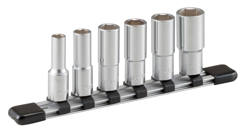 TONE Deep Socket Set with Socket Holder 6-Point HSL306 3/8" Inch Drive 6-Piece HSL306: Contents: 6 pieces