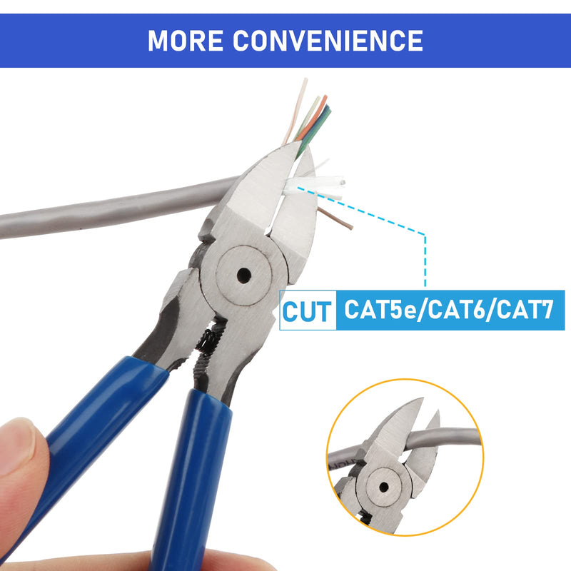 RJ45 Crimp Tool Kit Pass Through Ethernet Crimping Tool Kit(Tool Set 701) | Ethernet Crimper for Cat5 Cat5e Cat6 Pass Through Modular Plugs, All-In-One RJ45 Crimper Kit, Good Workmanship, Easy to Use Tool Set 701