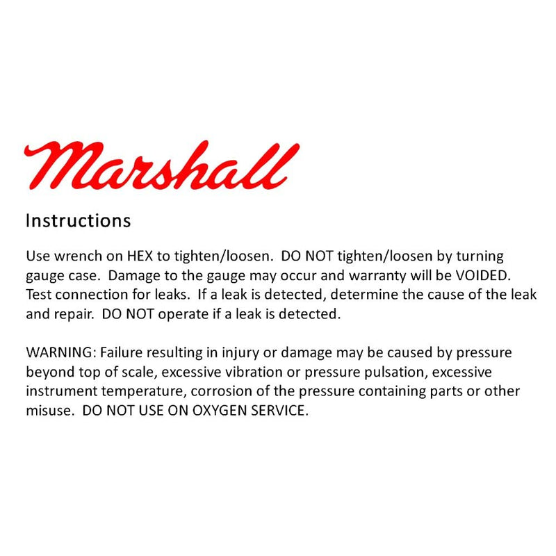 Marshall Instruments CW00060 CW 0-60 PSI