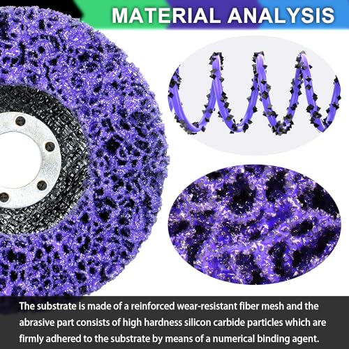 12-Pack Paint Stripper Discs for Angle Grinder, 4-1/2" x 7/8" - Multi-Surface Rust, Paint, and Oxide Removal Wheels for Metal and Wood 4.5 in - 12 pk