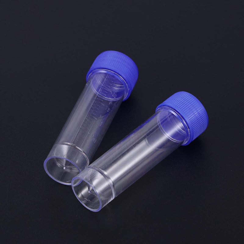 Hemobllo sample cups with screw lid samples container without label laboratory medical use 25-30ml 10 pieces